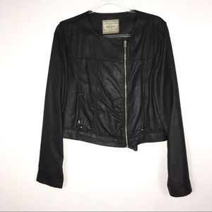 Levi’s | Asymmetrical Zip Coated Moto Jacket L